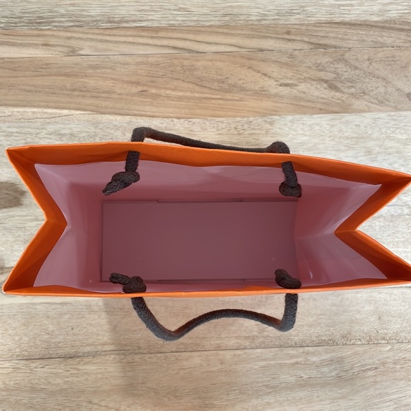 Hermes shopping bag and Brown Hermes Grosgrain Ribbon - Picture 3 of 12